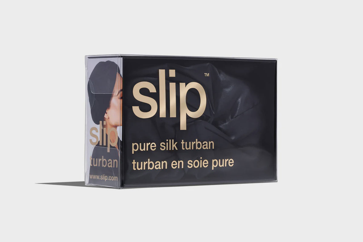 SLIP Silk Turban in Black