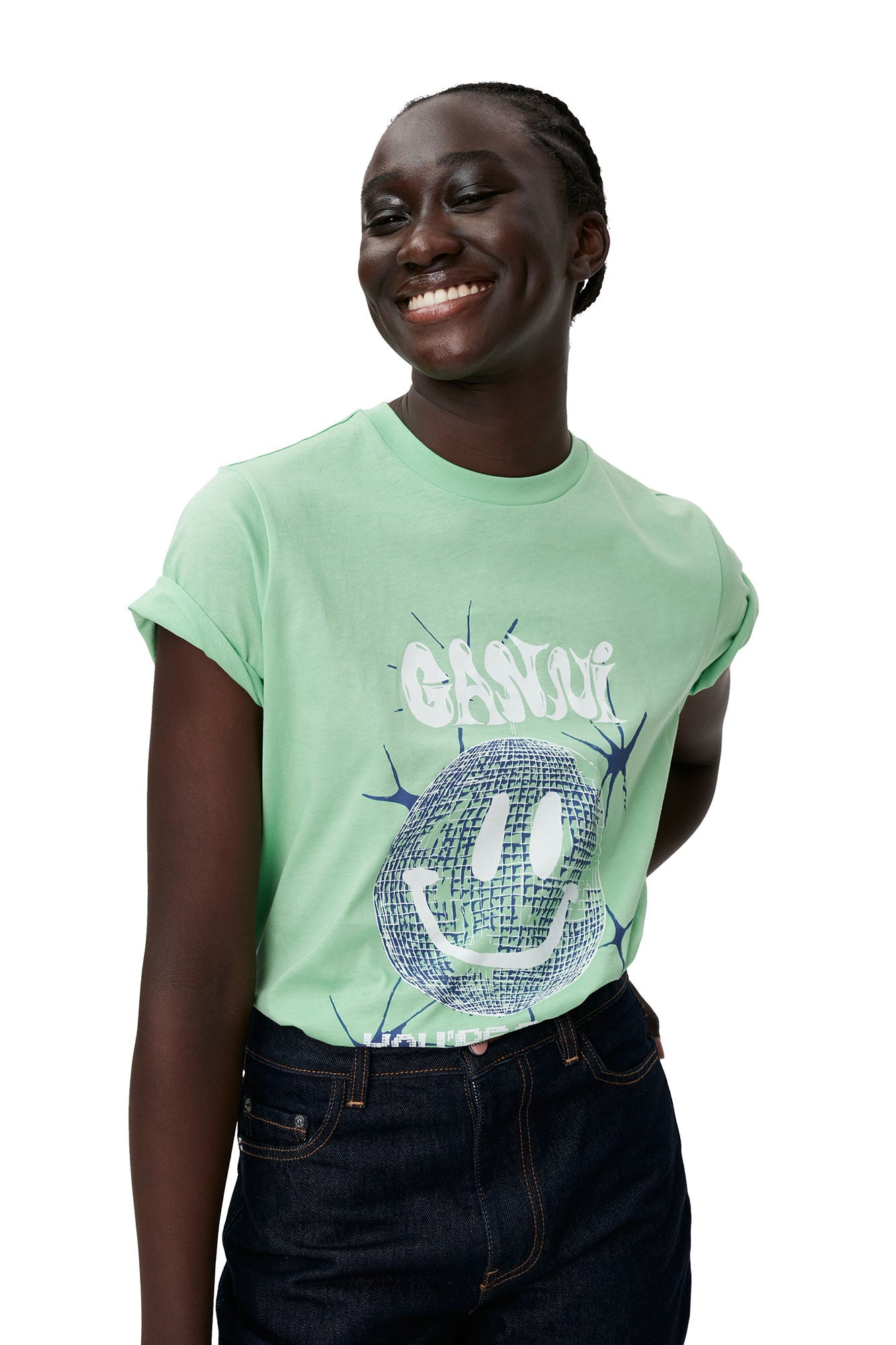 GANNI T3359 Smiley Relaxed T-Shirt