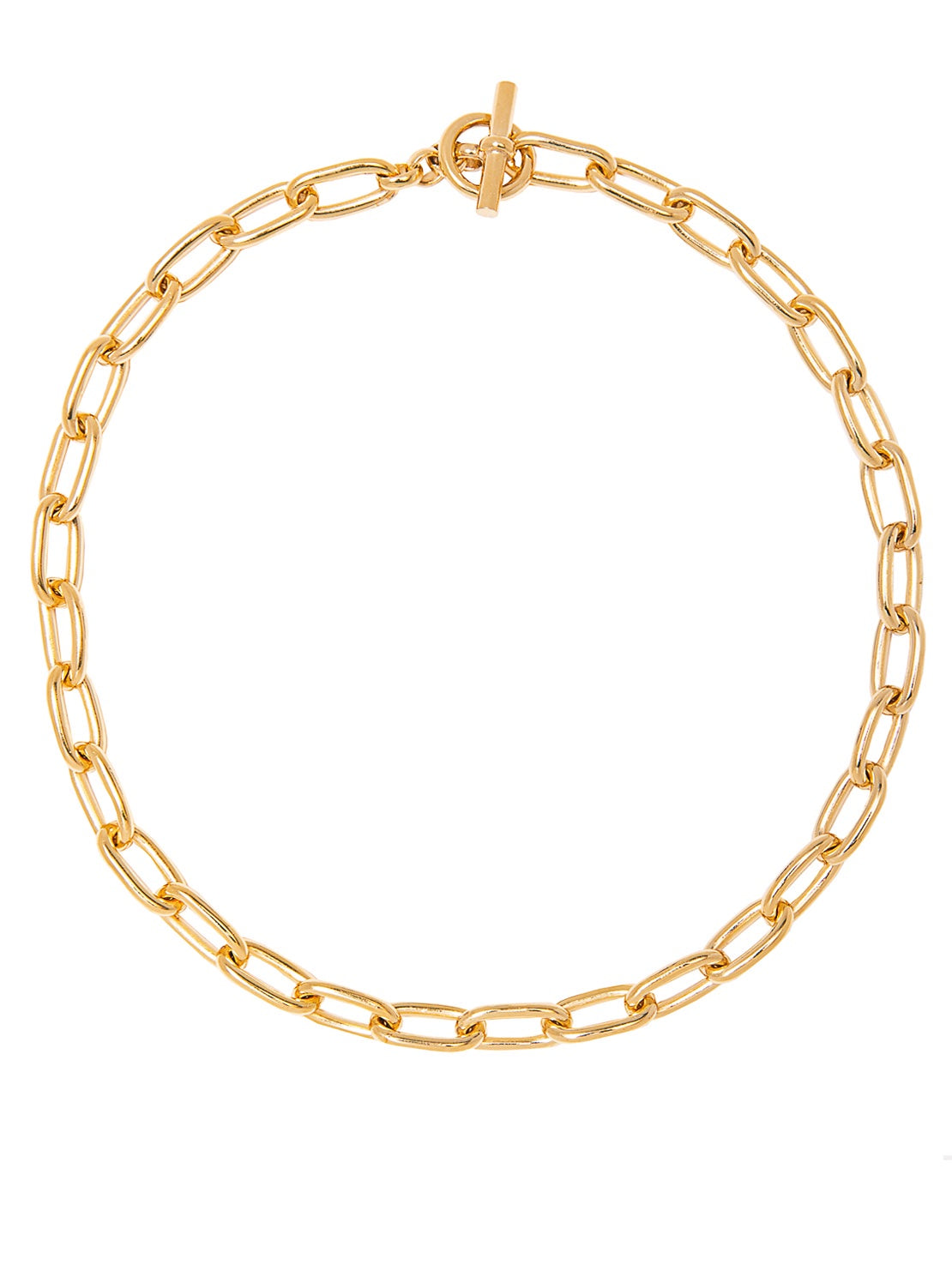 TS Small Gold Oval Chain Necklace
