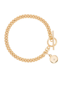 You added <b><u>TS Gold Curb Link Bracelet With Gold Disc</u></b> to your cart.