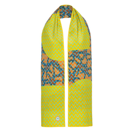 BS 039 Geometric print silk scarf in multi