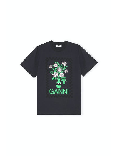 GANNI T2800 Basic Cotton T-shirt in Phantom