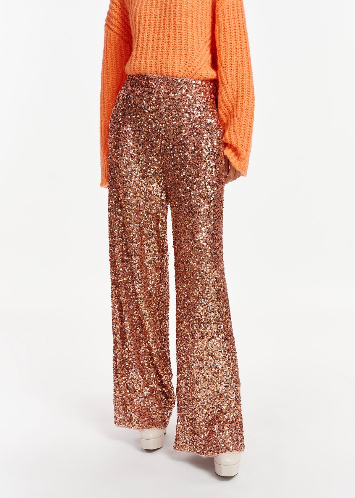 EA Entry Sequin Pants in Tiger Blossom