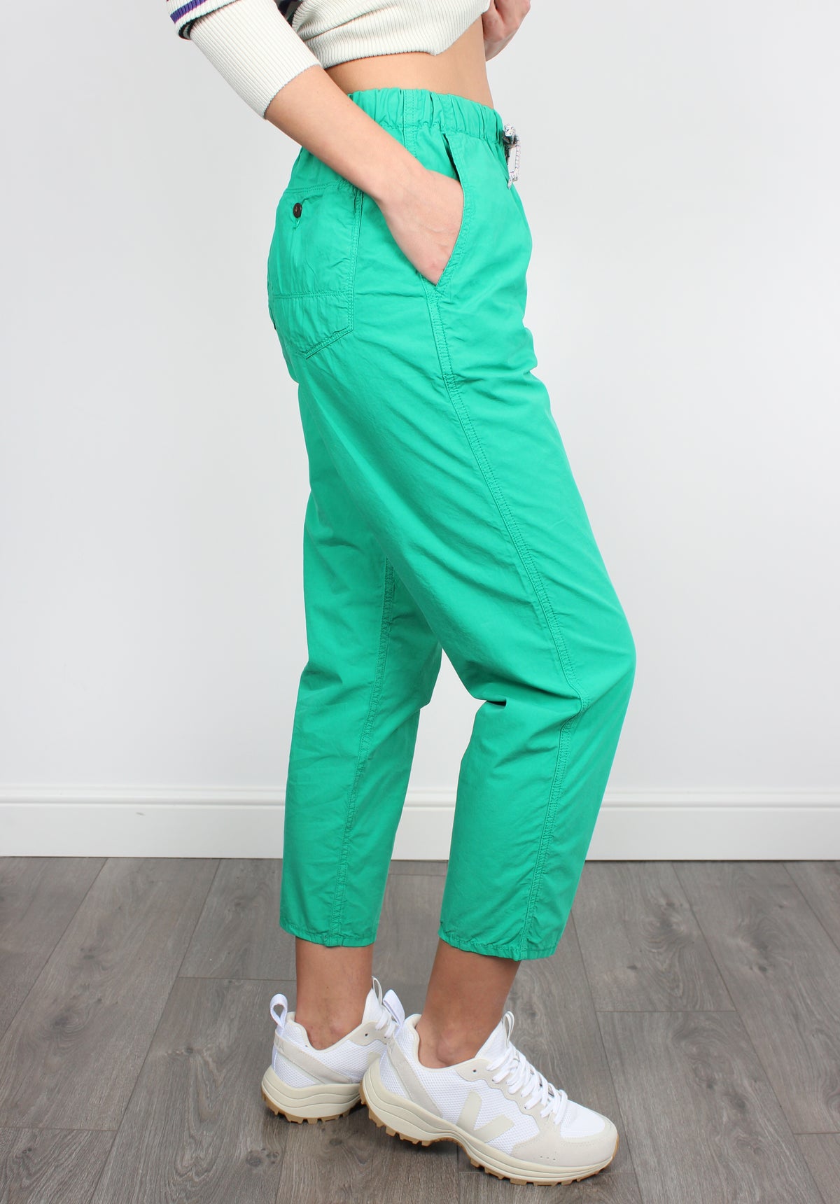 BR Pizzy Cotton Trousers in Emerald