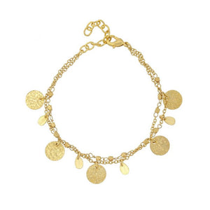 You added <b><u>Ashiana JBI00942 Two Row Bracelet with Coins in Gold</u></b> to your cart.