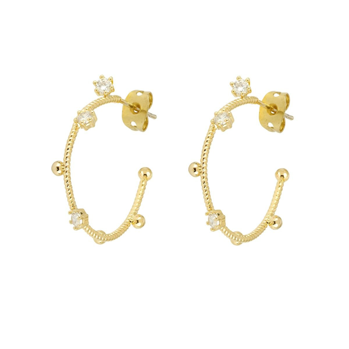 Ashiana JEC09107 Renee Hoop Earrings in Gold