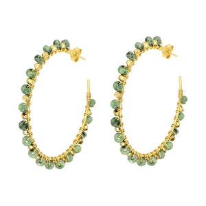 You added <b><u>Ashiana JEI05702 Riva Hoop Earrings with Beads in Dark Green</u></b> to your cart.