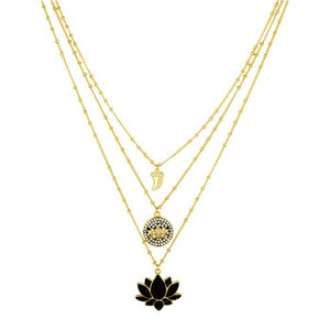 You added <b><u>Ashiana JNC09249 Three Line Black Lotus Necklace in Gold</u></b> to your cart.
