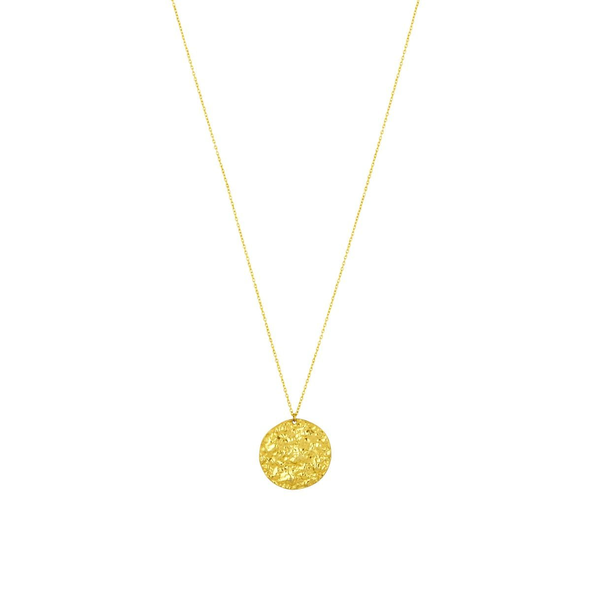 Ashiana JNI00928 Long Coin Pendant Necklace in Gold