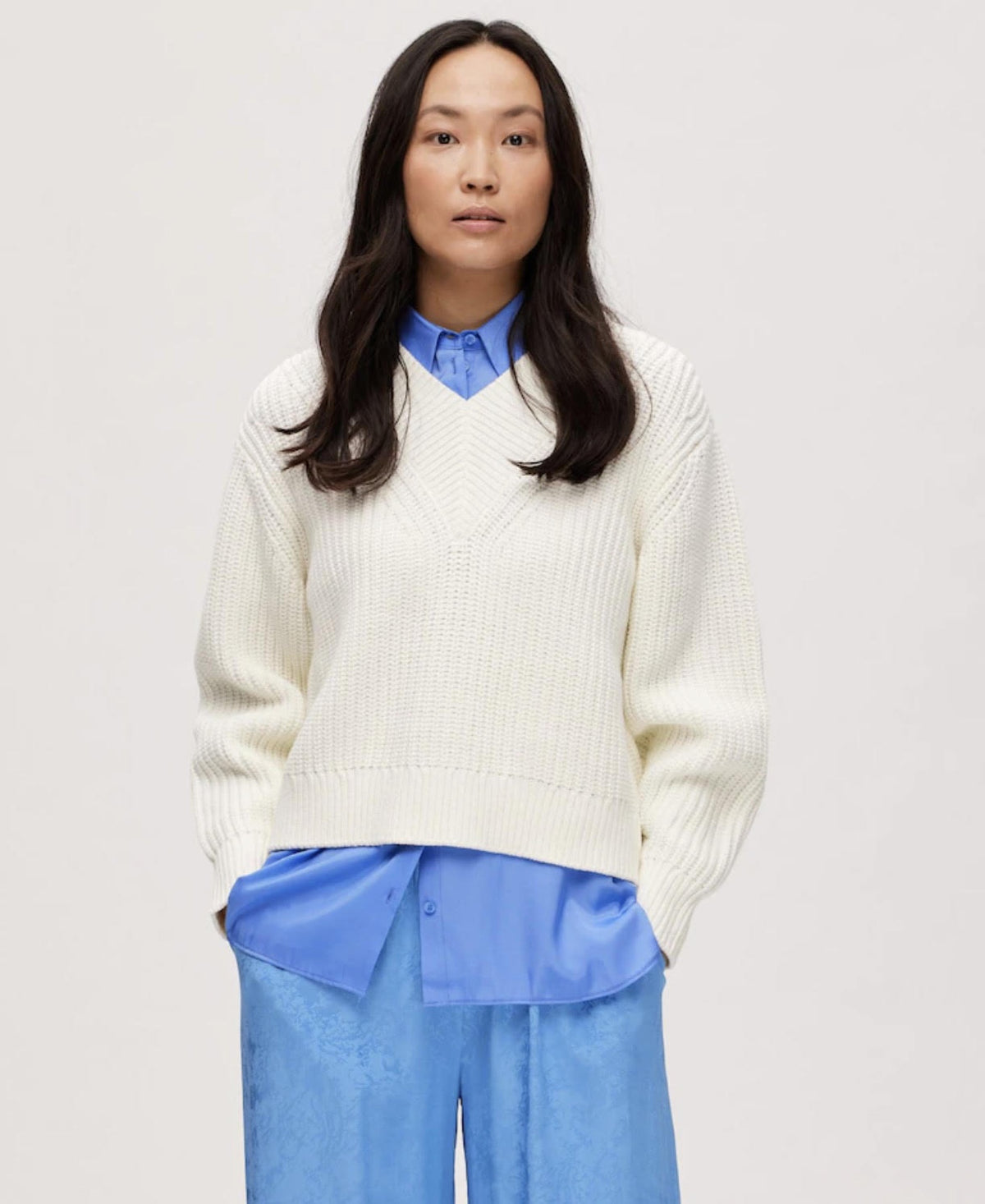 SLF Milea Cropped Knit in Snow White