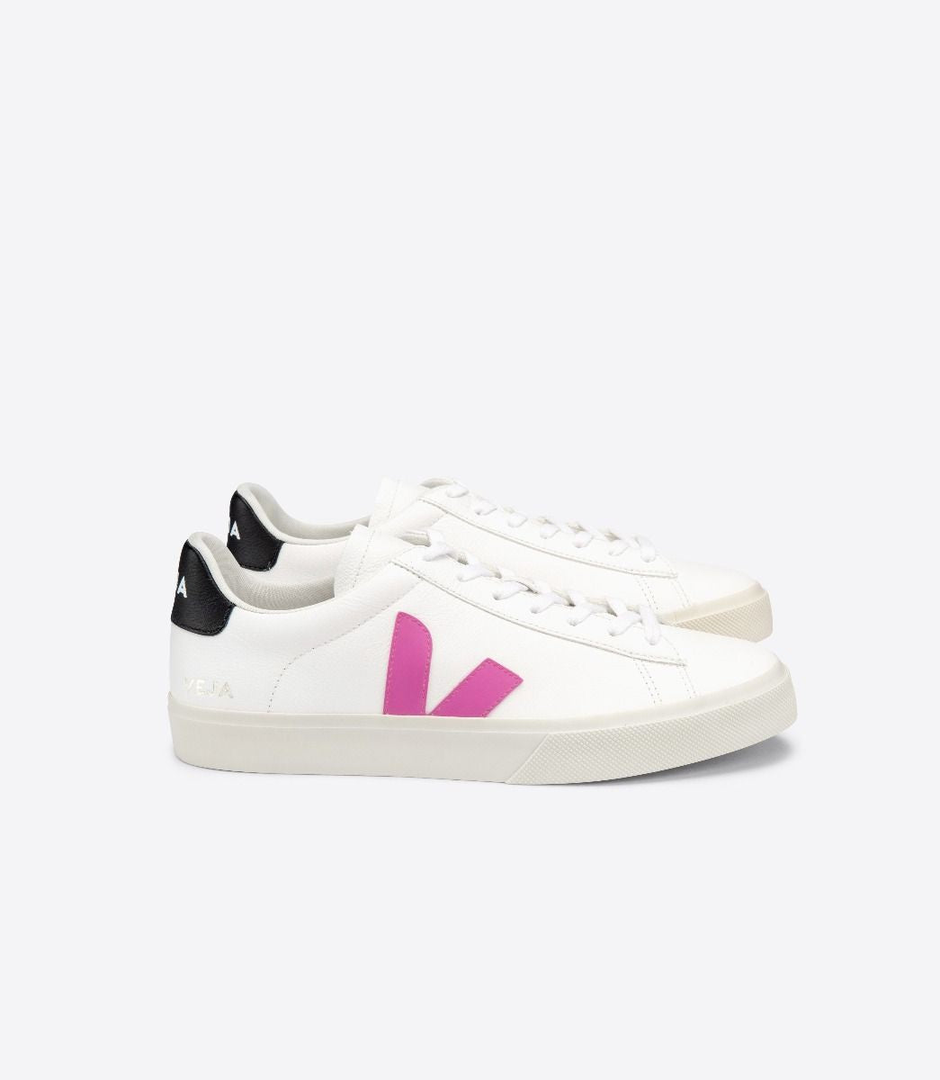 VEJA 52691 Campo Chromefree Trainers in White and Ultraviolet